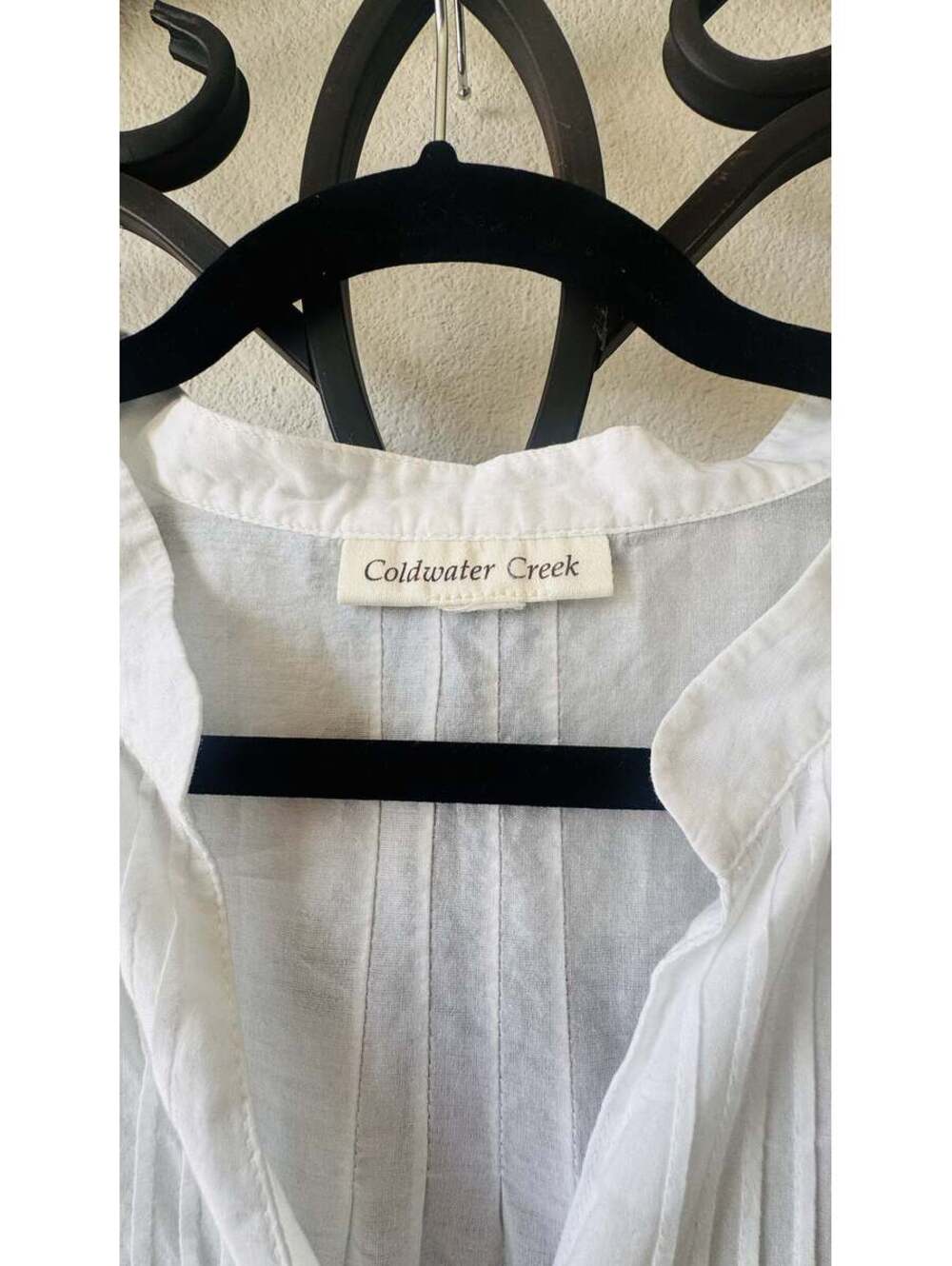 Coldwater Creek Pintuck Embroidered Tunic Blouse - Size L - Picture 2 of 7